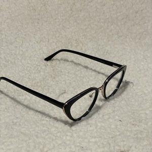 Eye Glasses Frames Black and Gold Rimmed